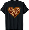 Animal Giraffe Print Clothing Heart Giraffe Pattern for Giraffe Lover T-Shirt - Black