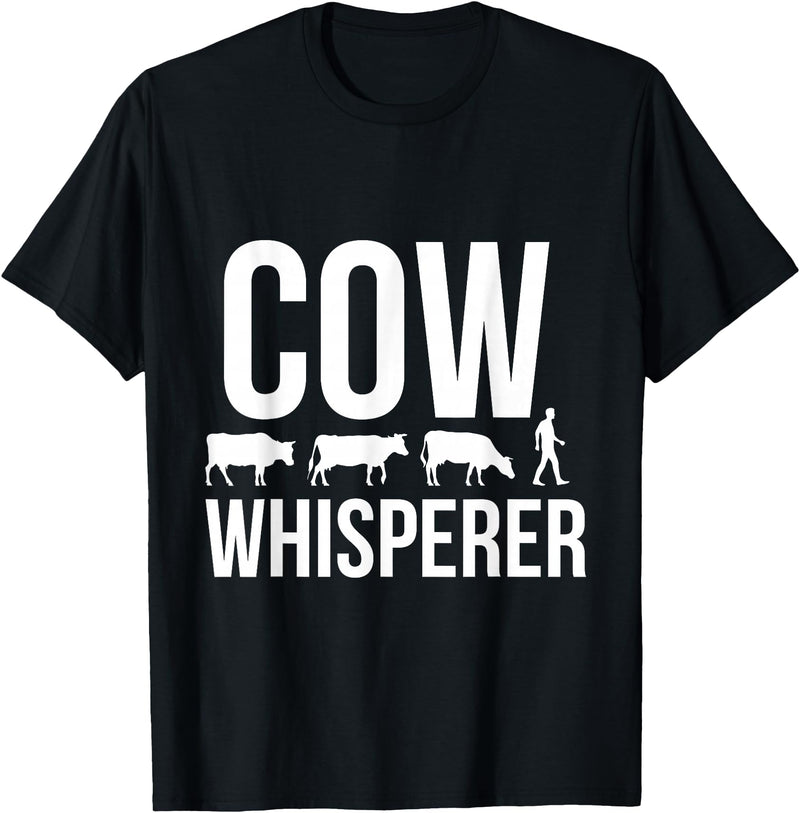 Cow whisperer shirt T-Shirt - Black