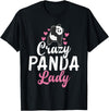 Panda Gifts and Acessories Crazy Panda Lady Panda Bear Lover T-Shirt - Black