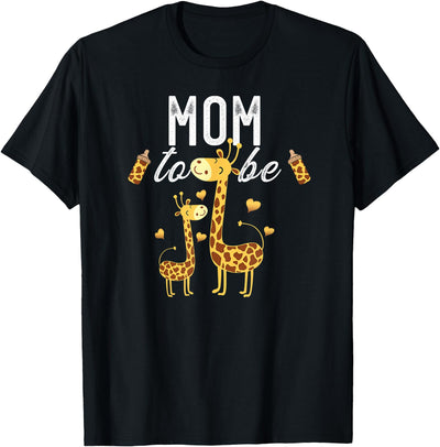 Mom To Be Giraffe Baby Shower Cute T-Shirt