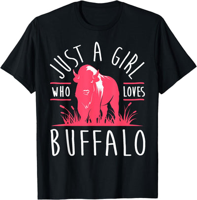 Cow Wildlife I Bison Natural Reserve Girl Buffalo Lover I T-Shirt