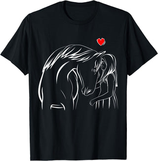 Cute Horse Owner Gifts Horse Lover Girl Horseback Riding Women T-Shirt - Black