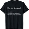 Horse By Design Tee Company Horse Gifts for Women Men Funny Equestrian Horse-trovert T-Shirt - Black