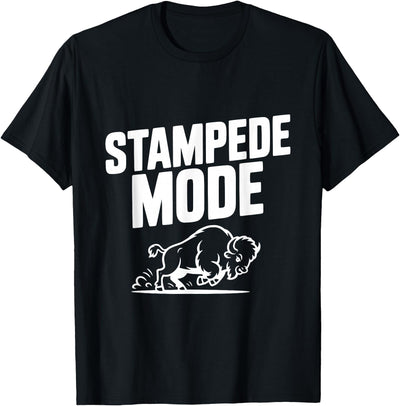 Cow Stampede Mode Buffalo for Animal Lovers T-Shirt