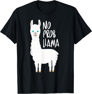 CuisineDuCool Cute No Prob Llama - No Probllama T-Shirt - Black