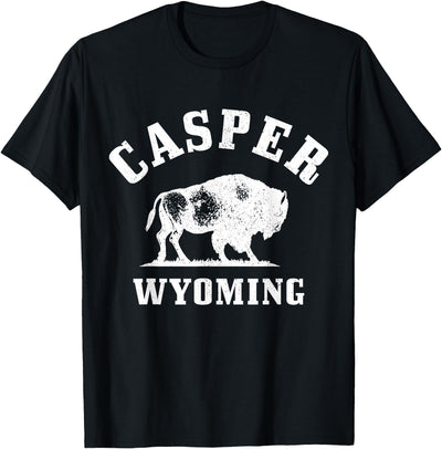 We Love Casper Wyoming Cowboy State Bison Buffalo Vintage T-Shirt