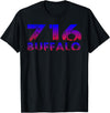 716 Tee's 716 Buffalo Skyline WNY pride T-Shirt - Black