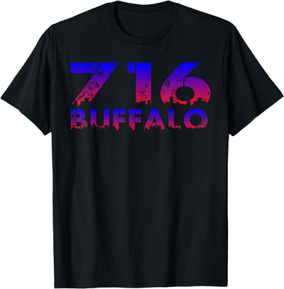 Cow 716 Tee's 716 Buffalo Skyline Wny Pride T-Shirt