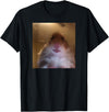 Hamster stares into the front camera I Internet Hamster Meme T-Shirt - Black
