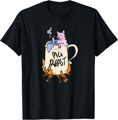 Funny Pig Spit Roast BBQ Party Grill Master Gift T-Shirt