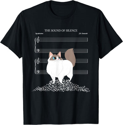 Classical Music Lover Shirts The Sound Of Silence - Cat Classical Music Composer Teacher T-Shirt