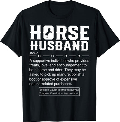 Funny Horse Husband Definition Tee Shirt Horse Husband Definition T-Shirt