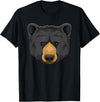 Wowsome! Black Bear Animal Head - Cute Black Bear Lover Women Men T-Shirt - Black