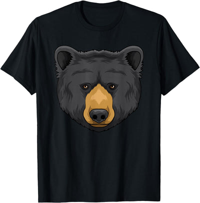 Black Bear Animal Head - Cute Lover Women Men T-Shirt