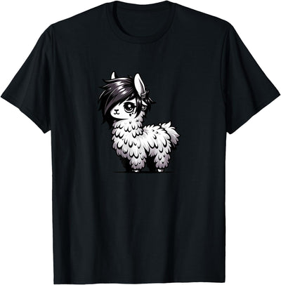Emo Llama Tees Cute Emo Llama Kawaii Kids Boys Girls T-Shirt