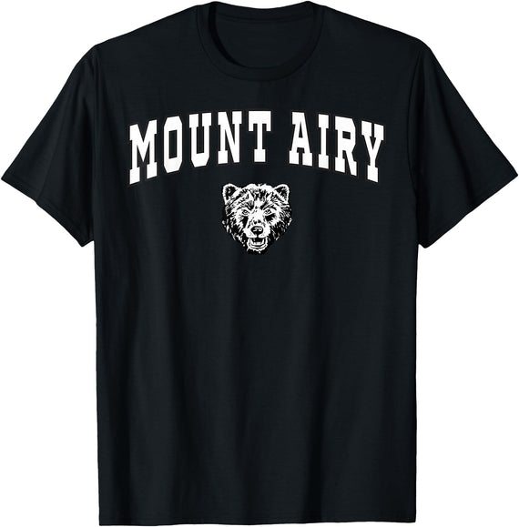 Official High School Fan Gear Mount Airy High School Granite Bears T-Shirt C2 T-Shirt - Black