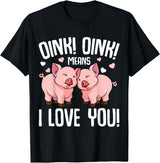 Funny Pig Lover & Owner Gift Ideas Pig Oink Women Kids Girls T-Shirt - Black