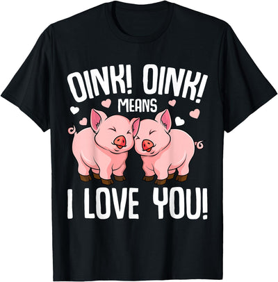 Pig Oink Women Kids Girls T-Shirt