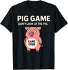 Cute Pig Tees for Men and Women Funny Pig Game T-Shirt - Black