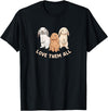 3 Cute Lop Bunnies Love Design for Bunny Owners T-Shirt in Black