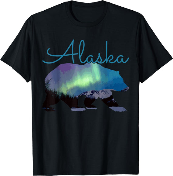 We Love Alaska Alaska Bear Grizzly Polar Alaskan Natural T-Shirt - Black
