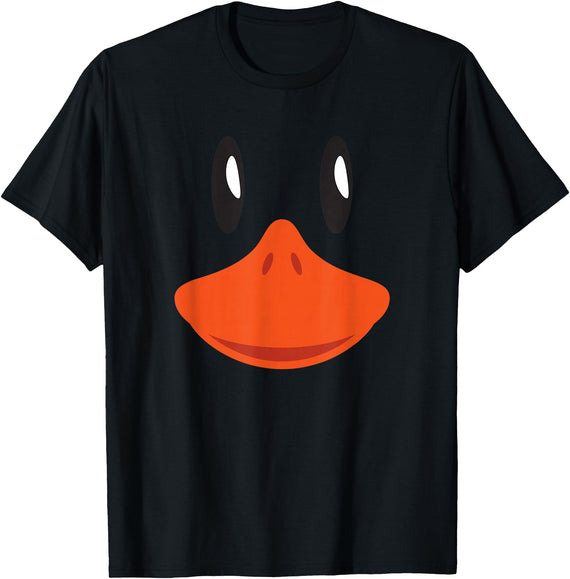 Animal Costume By Blink Imprints Cute Duck Face T-Shirt Awesome Halloween Costume Gift Shirt T-Shirt - Black