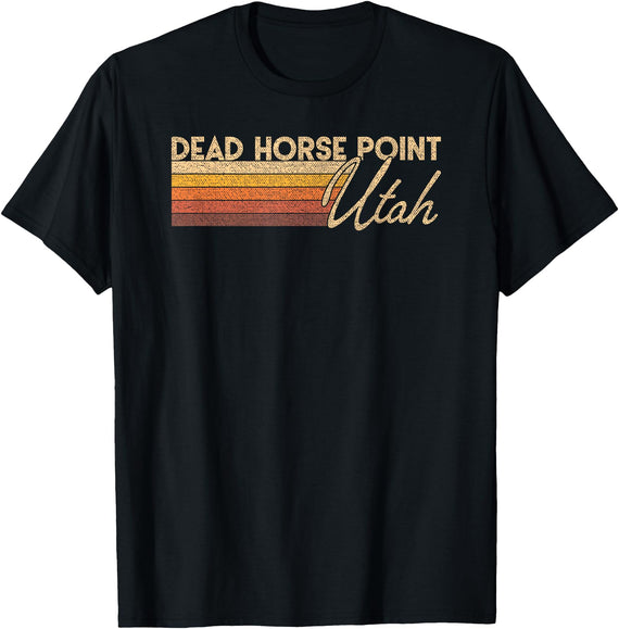 Retro Dead Horse Point State Park Utah Tees Dead Horse Point State Park Utah T-Shirt T-Shirt - Black