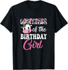Vintage Retro Birthday Godfather Of The Birthday Girl Farm Cow 1St Birthday Girl T-Shirt - Black