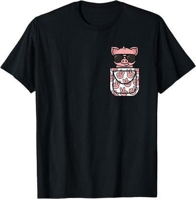 Funny Pig Pocket Pig Lover Men Women Boys Girls Kids T-Shirt