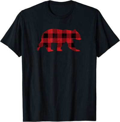 Red Buffalo Check Vintage Bear for Gay Bear Pride T-Shirt