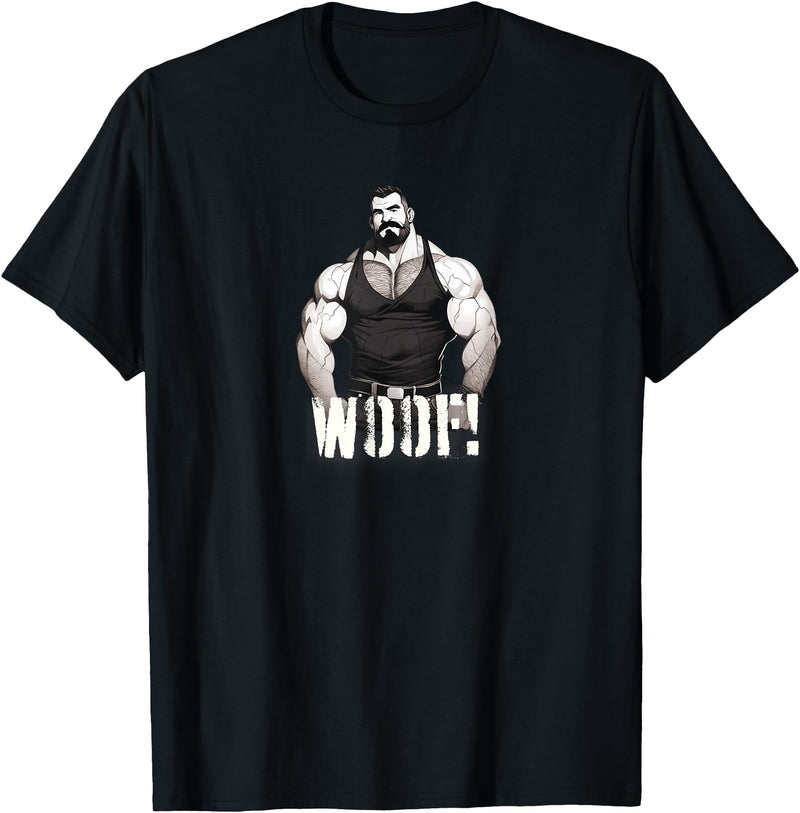 LGBTQ+ Gay Bear Pride & Dom Queer Top Gay Daddy Leather Gay Biker- Bear Bearded Gay Pride Bar Woof T-Shirt - As Pictured