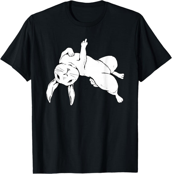 Bad Rabbit Middle Finger T-Shirt in Black