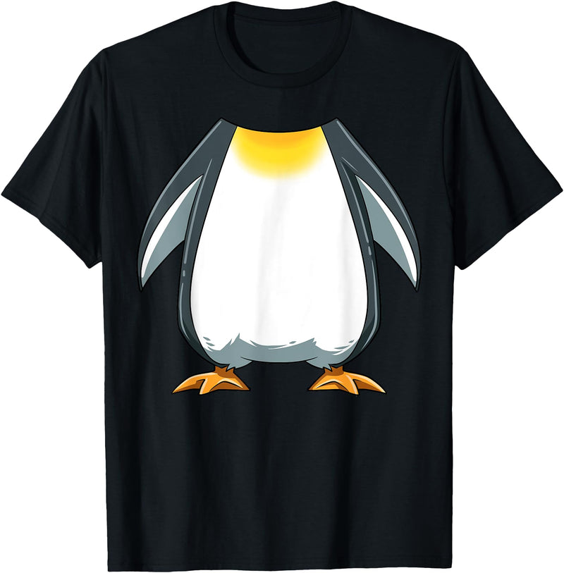 HalloweenCentre Co. Funny Penguin Costume Penguin Body Headless Penguin Costume T-Shirt - Black