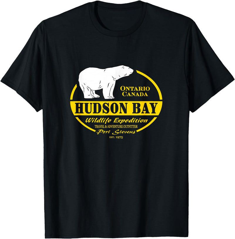 Port Stevens P.S.75 Design Canada Polar Bear Ontario Hudson Bay T-Shirt - Black
