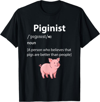 Piginist Funny Pig Definition Farm Animal Lover Graphic T-Shirt