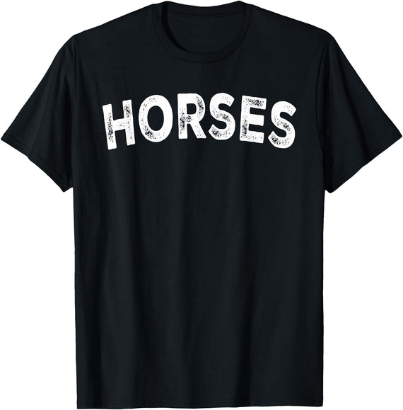 Horses - Styles Horses T-Shirt - Black