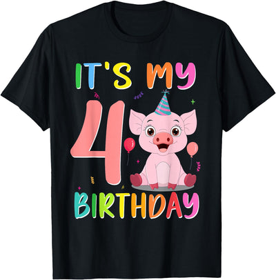 It’s My 4th Birthday Pig for Pig Lover 4 Year Old T-Shirt