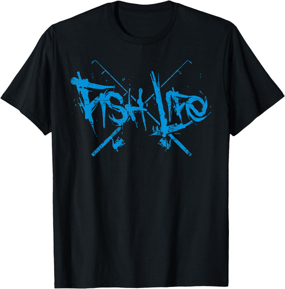 NOFO Clothing Co Fish Life, Fishing T-Shirt T-Shirt - Black