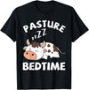 Cow Lovers Gifts Co. Pasture Bedtime Cows Lovers Funny Livestock Breeder Cow Farm T-Shirt - Black