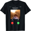 dank Meme Hamster Staring Front Camera Hamster Calling T-Shirt - Black
