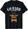 Hamster Deadlift Training Funny Cute Rat Weightlifting Meme T-Shirt - Black