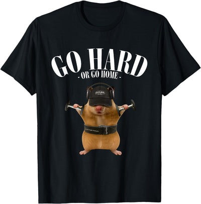 Hamster Deadlift Training Funny Cute Rat Weightlifting Meme T-Shirt