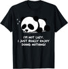 Sleeping Panda Design Panda Bear Lover Design for Lazy Person | Sleeping Panda T-Shirt - Black