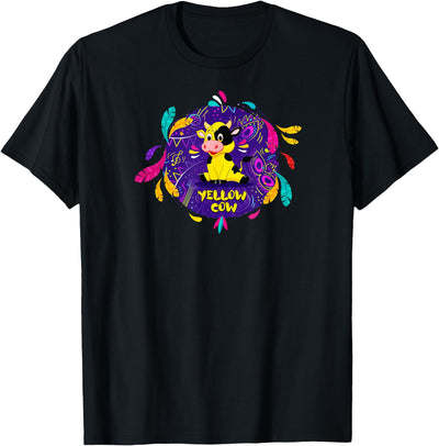 Yellow Cow Tv Carnival Cow T-Shirt