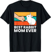 Best Rabbit Mom Ever Cute Bunny T-Shirt in Black