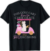 Golf Golfer Easter Eggs Bunny Rabbit Golf Cart Matching T-Shirt in Black