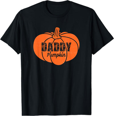 Halloween and Thanksgiving Funny Group Outfits Daddy Pumpkin Matching Family Halloween Thanksgiving Group T-Shirt