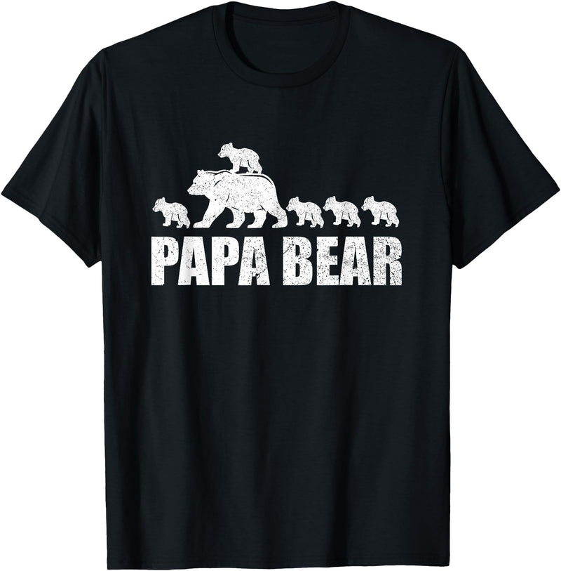 Papa Bear 5 Kids TShirt Papa Bear 5 Cubs Shirt Papa Bear 5 Cubs Shirt Daddy Bear 5 Kids TShirt Papa 5 Kids T-Shirt - Black