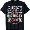 Funny Cow Birthday Family Matching Tee Aunt Of The Birthday Girl Cow Birthday Farm Animal T-Shirt - Black