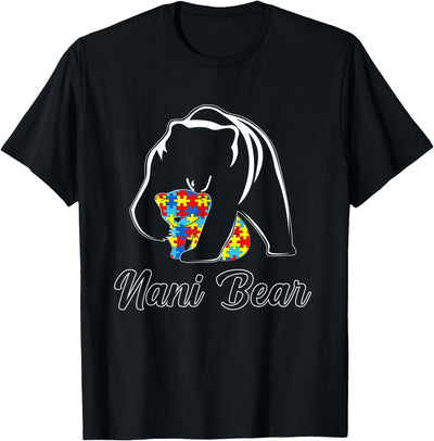 Nani Bear Puzzle Support Autistic Adults T-Shirt